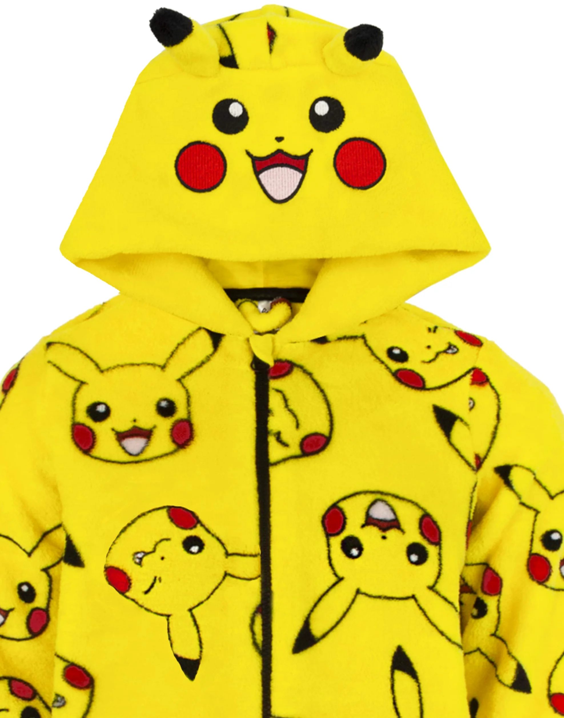Pokémon Onesie Boys Pikachu Yellow Yellow Ears 3D Enfants Tout en Un Pyjamas PJS