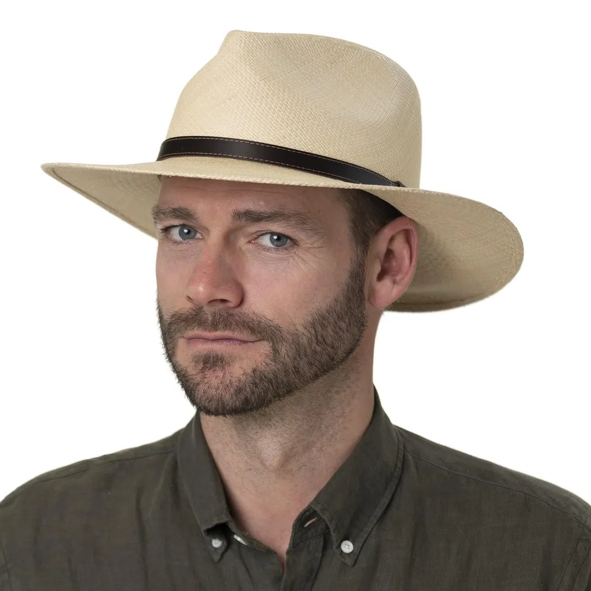 Stetson Chapeau Panama Uni Traveller Homme - Made in Ecuador de Plage D'Ete en Paille avec Bandeau Cuir Ete Printemps-ete