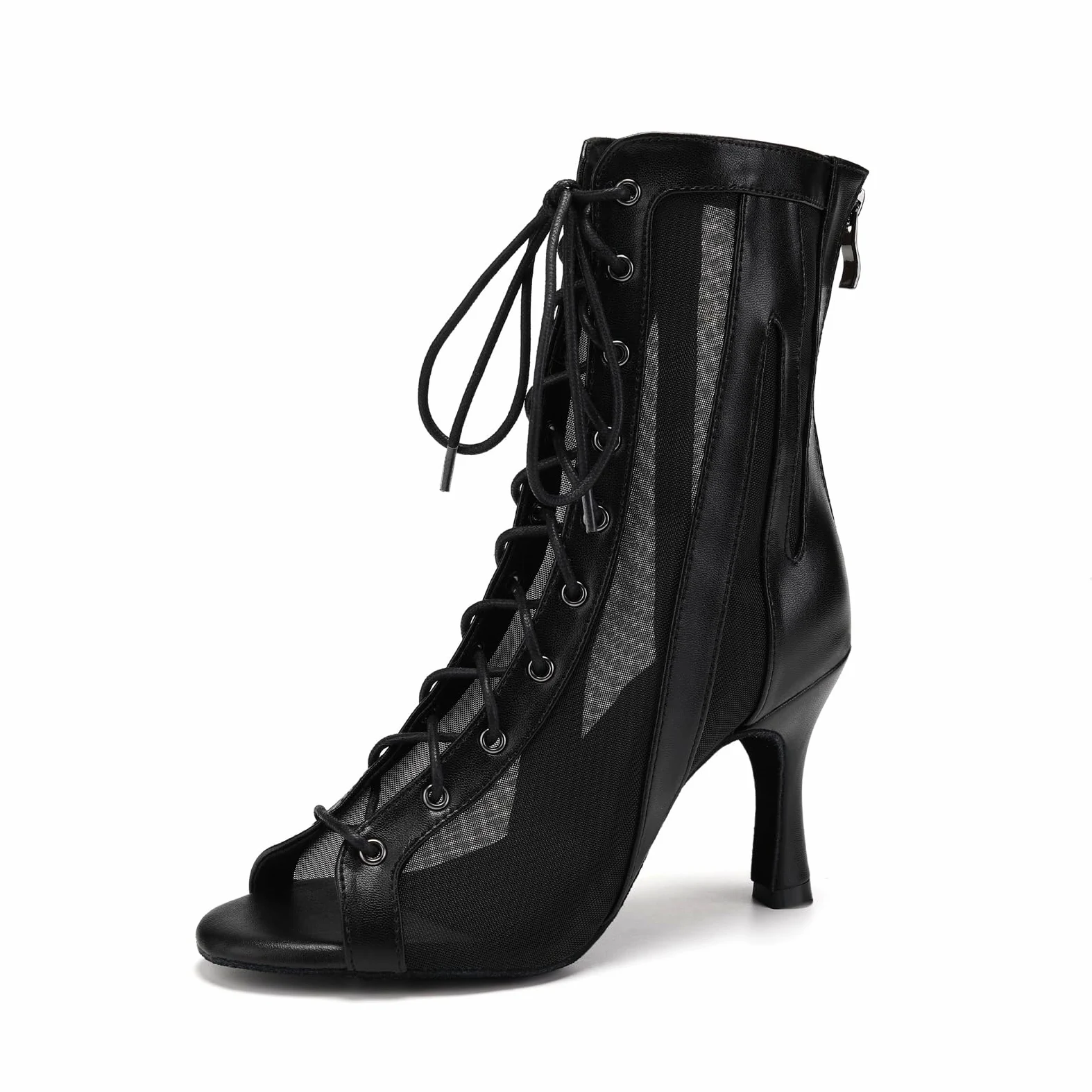 Chaussures de Danse Latine Femme Salsa Bachata de Salon Talons Bottes de Danse pour Femmes, Modèle QJW-7235