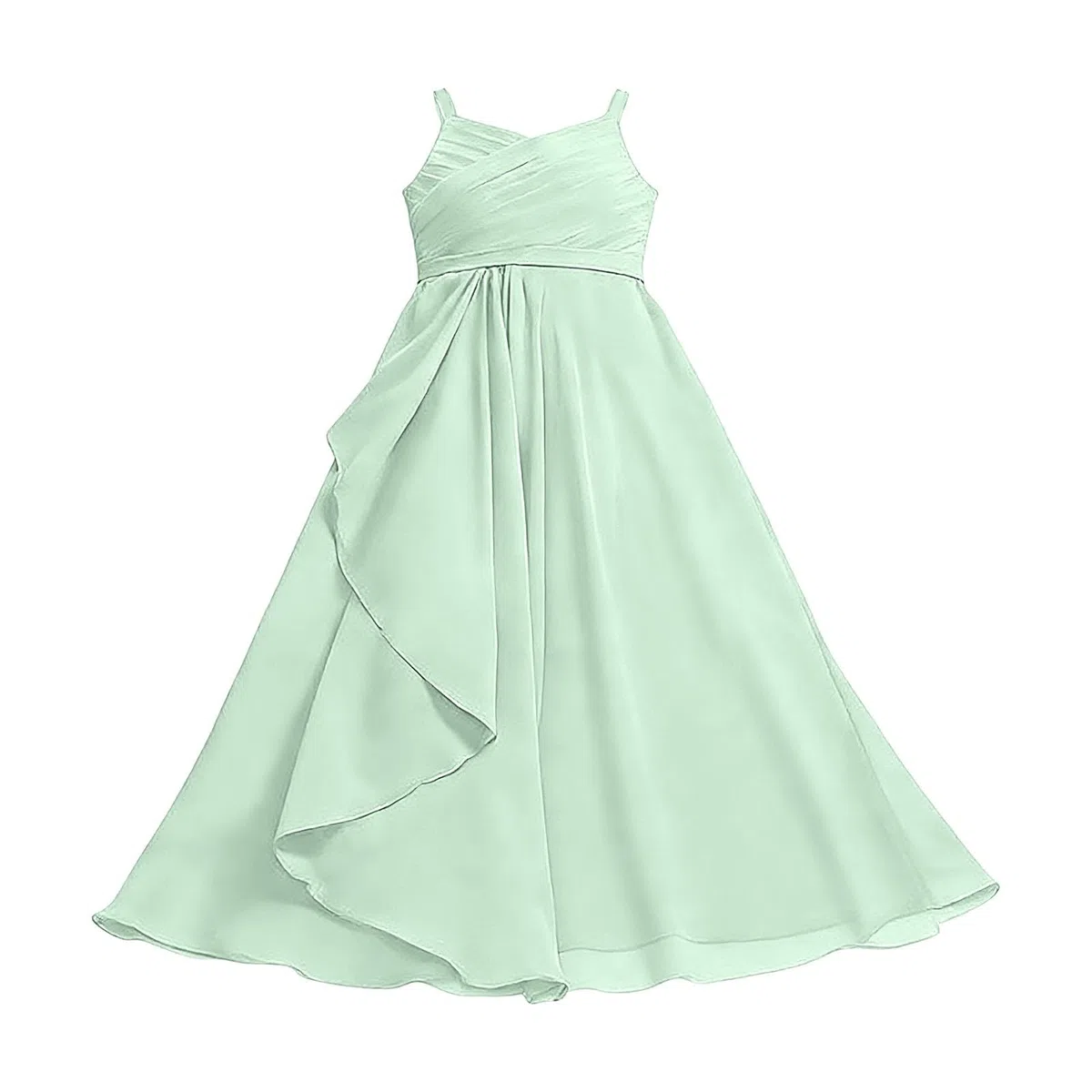Robe d'été pour fille - En mousseline de soie fluide - Pour demoiselle d'honneur - Robe de mariage - Robe de fête