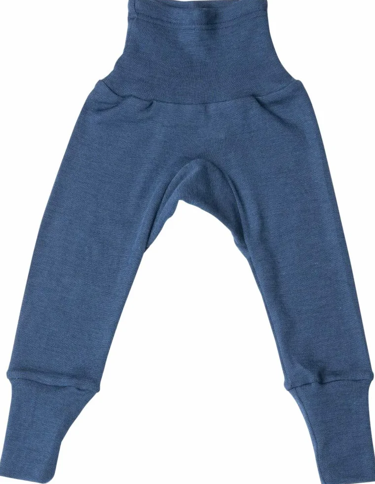 Cosilana Pantalon pour bébé avec ceinture en laine vierge et soie
