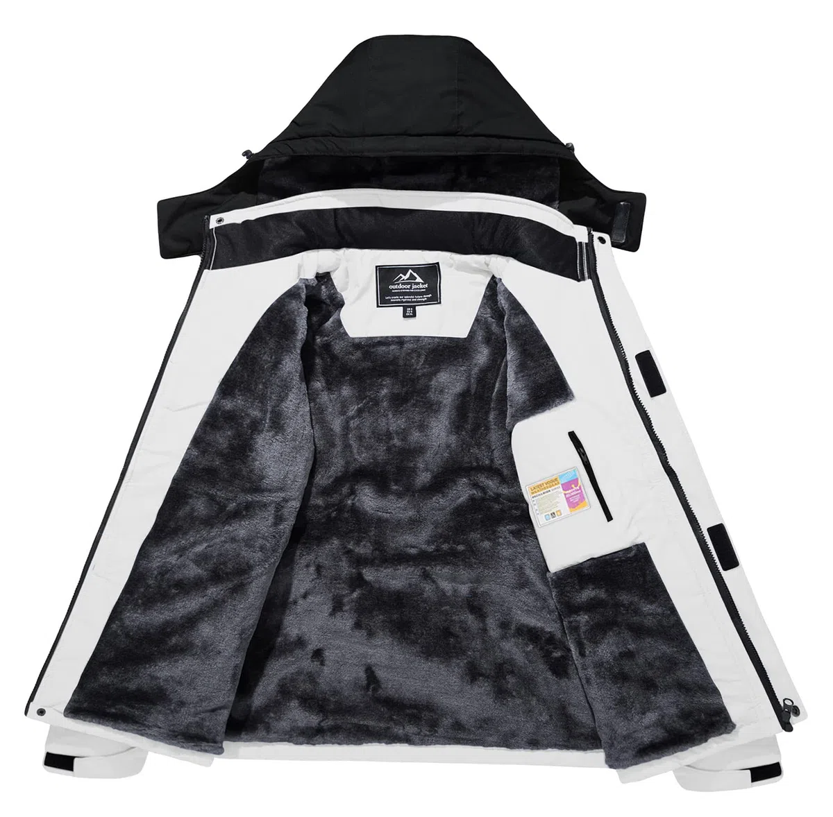 KEFITEVD Veste Chaude d'Hiver pour Femmes Manteau Imperméable Coupe-Vent Ski Camping Veste avec Capuche Amovible
