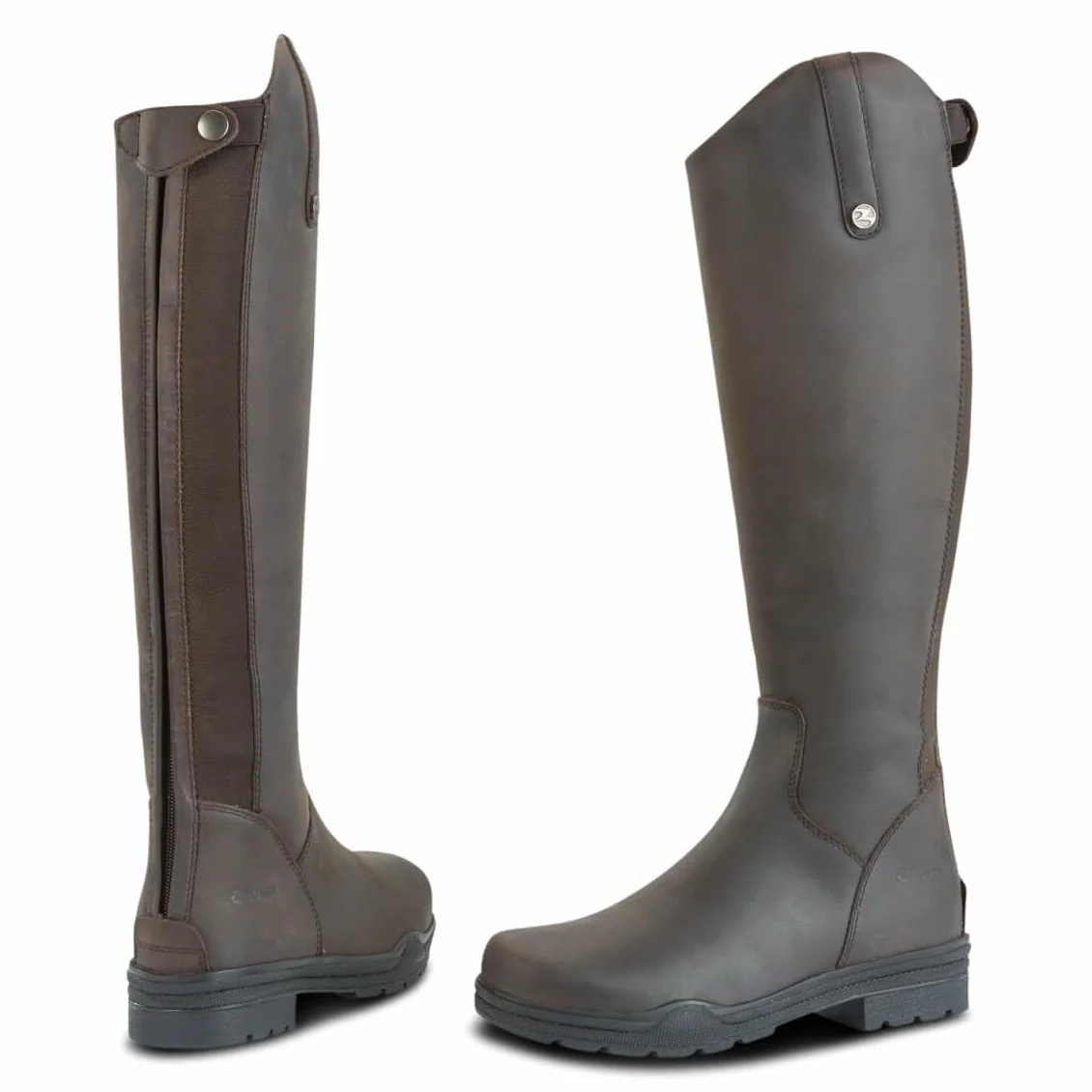 Busse Norwich Bottes d'équitation d'hiver en laine pure Marron