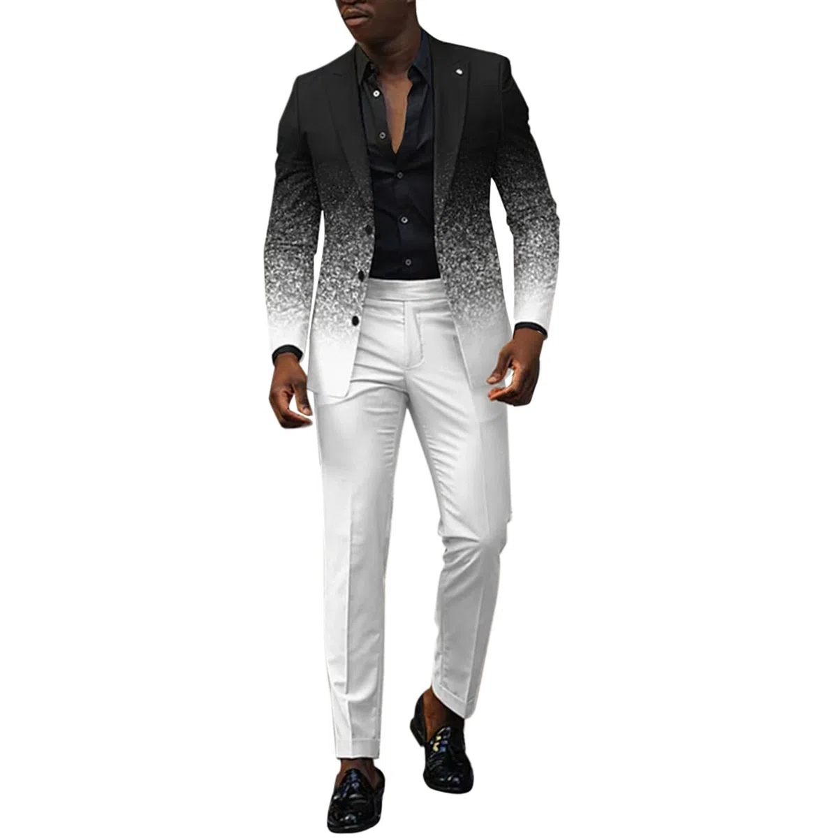 Costume Homme 2 Pièces Slim Fit Smoking Revers Causal d'affaires Formel Veste 3 Boutons Vintage Confort Blazer Veste et Pantalon pour Mariage Business