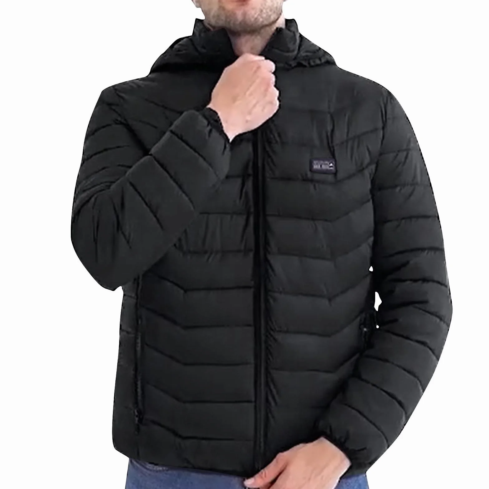 Veste Chauffante Homme Femme Manteau Chauffant à Capuche Manches Longues Hiver Chaud Chargement USB Chauffe-Body éLectrique Vestes Chauffantes avec Plusieurs Modes de Chauffage et Zones Ski Plein Air