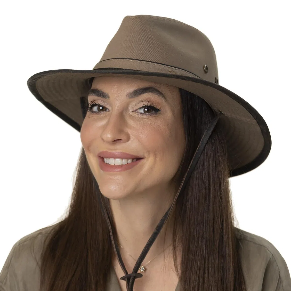 Stetson Chapeau en Coton Tarnell Traveller Femme/Homme - Tissu D'Ete pour Homme avec Doublure, jugulaire Printemps-ete Ete