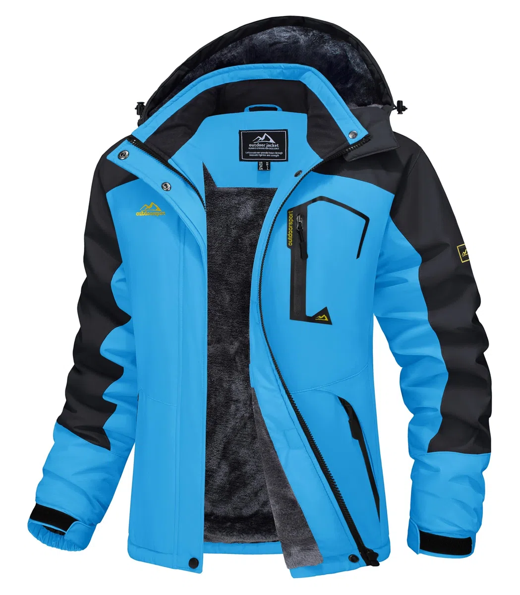 MAGCOMSEN Vestes imperméables pour femme - Manteaux chauds d'hiver - Pour randonnée, camping - Avec poches zippées