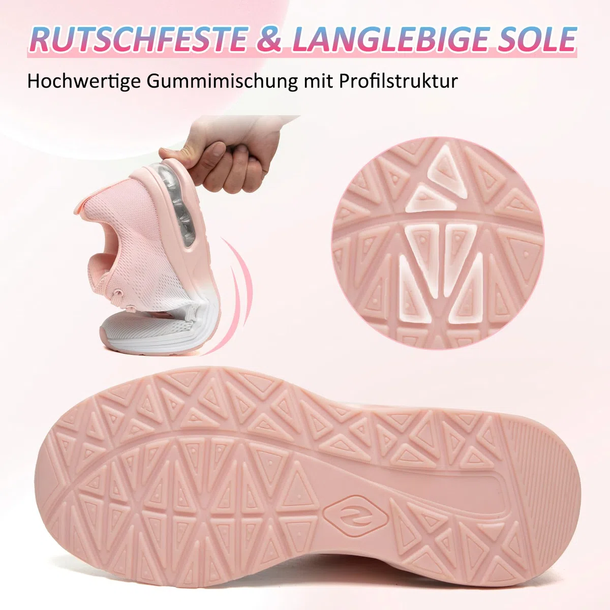 Baskets Femme Chaussures De Course avec Coussin D’Air Amortissantes Sport Sneakers Légères Respirantes Antidérapantes pour Running Marche Fitness Et Quotidien
