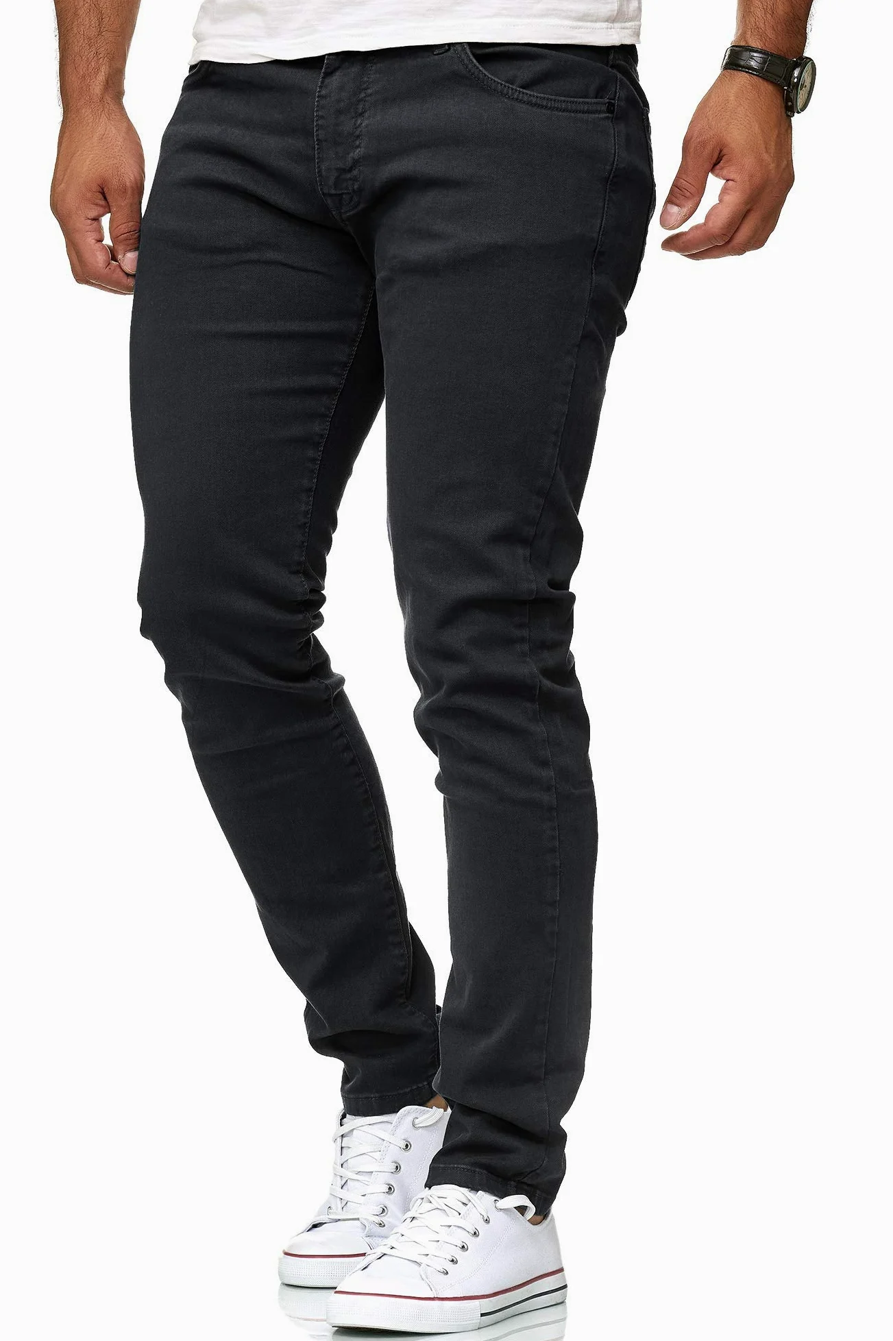 Pantalon Homme Jeans Colored Denim Coton Slim Fit