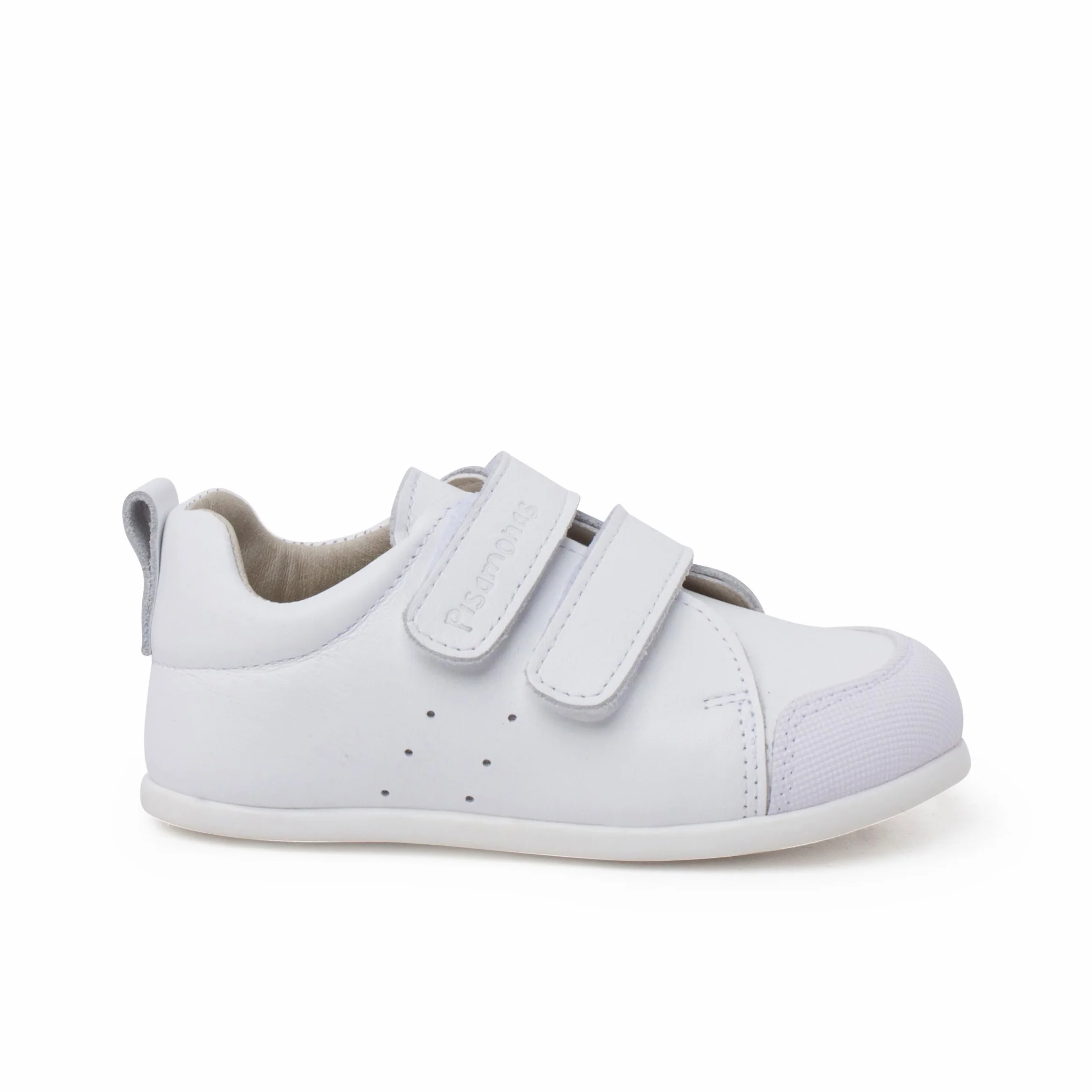 Pisamonas Baskets Souples en Cuir Double Fermeture À Scratch