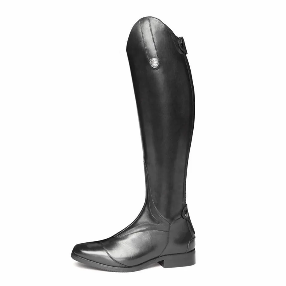 Bottes D'équitation Pour Femmes Bottes De Cheval En Cuir PU Jusqu'au Genou Bottes D'équitation à Fermeture éclair Arrière Pour Dames (Black,38)