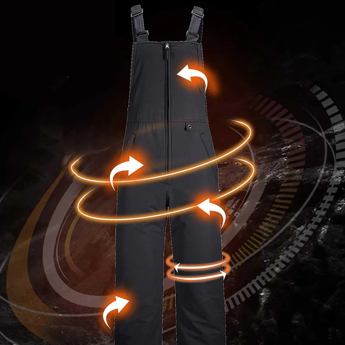 Salopette de ski isolante pour femme - Pantalon de snowboard d'hiver sans manches - Bretelles réglables - Combinaison une épaule pour femme