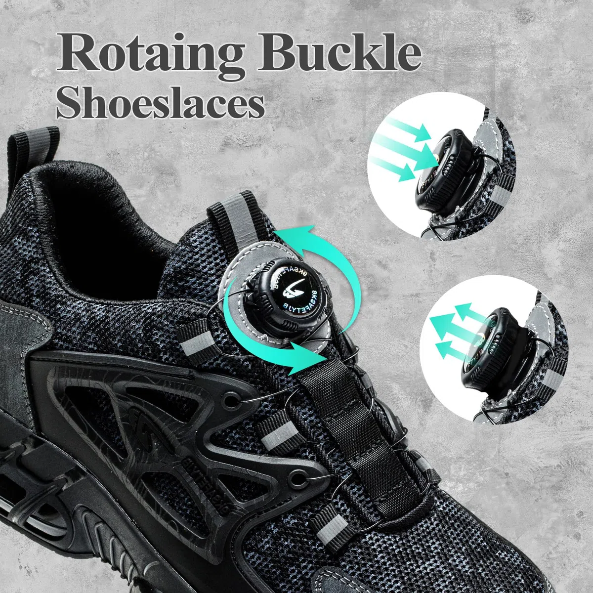 Chaussures de Sécurité Hommes Légère Respirantes Femme Basket Securite Embout en Acier Antidérapante Confortable Chaussures de Travail 36-46 EU