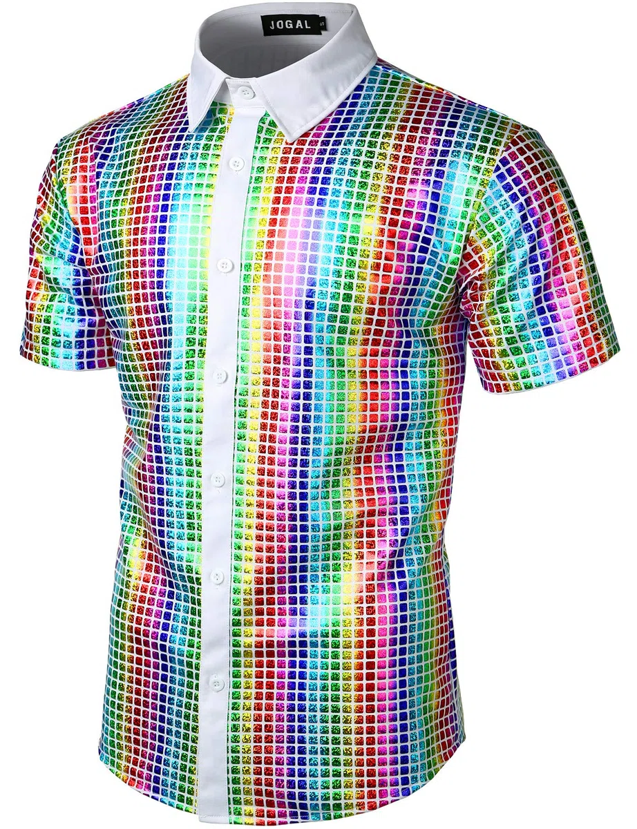 JOGAL Robe à paillettes pour homme années 1970