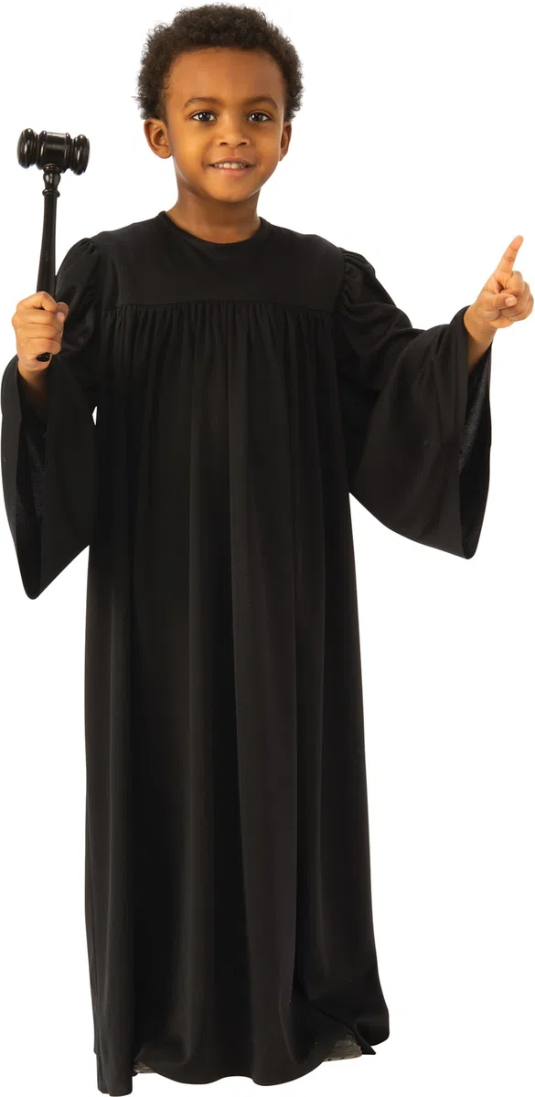Robe de juge pour enfants | Robe de justice de la Cour suprême noire