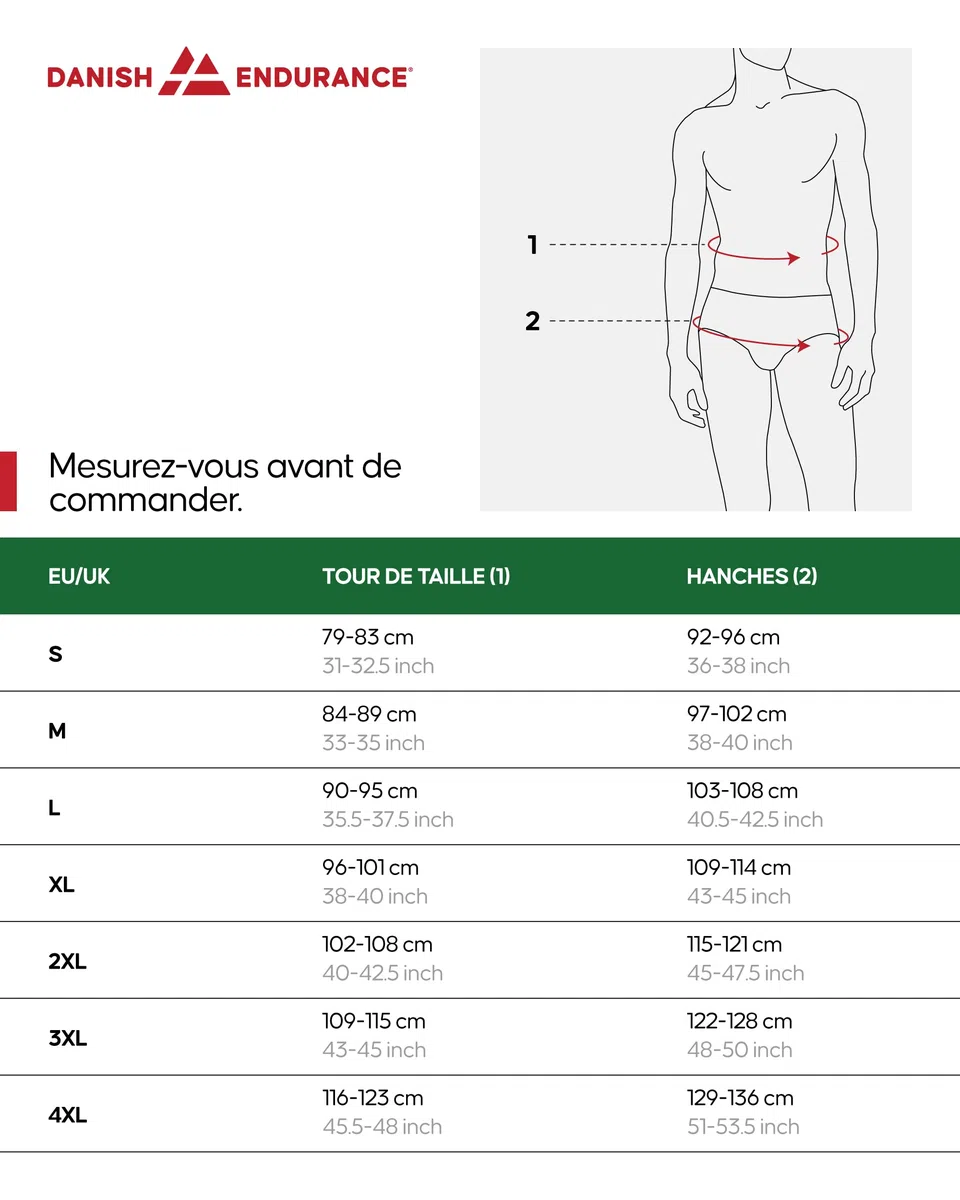 DANISH ENDURANCE Boxers en Bambou pour Hommes, sous-vêtements Respirants, Caleçons Antibactériens Doux, avec ou sans Braguette, Lot de 6 ou 10