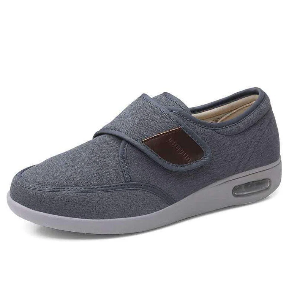 Chaussures de Marche de diabète,Chaussures pour Personnes âgées gonflées de Pied de Grande Taille, Chaussures de Sport réglables-Noir_43,Chaussures à Coussin d'air pour diabétiques