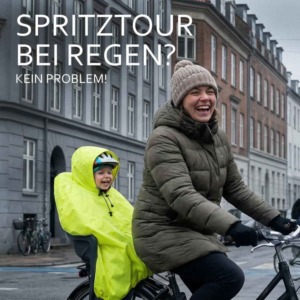 BambiniWelt by Rafael K. Cape de pluie REGENPONCHO pour siège vélo pour enfant Siège vélo Römer Bandes réfléchissantes Protection anti-pluie universelle