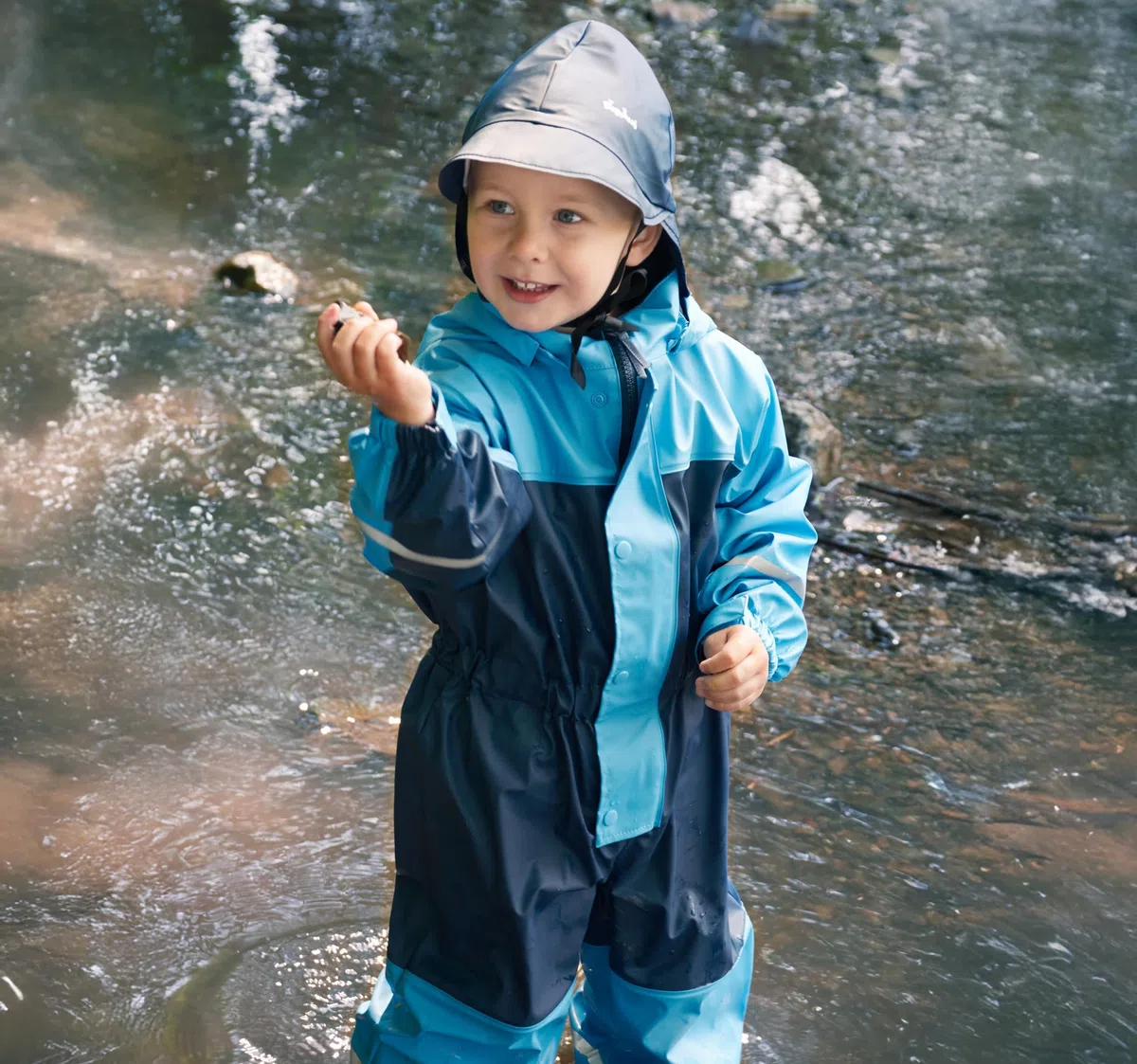 Playshoes Combinaison de Pluie Doublure Polaire Veste Imperméable Enfant