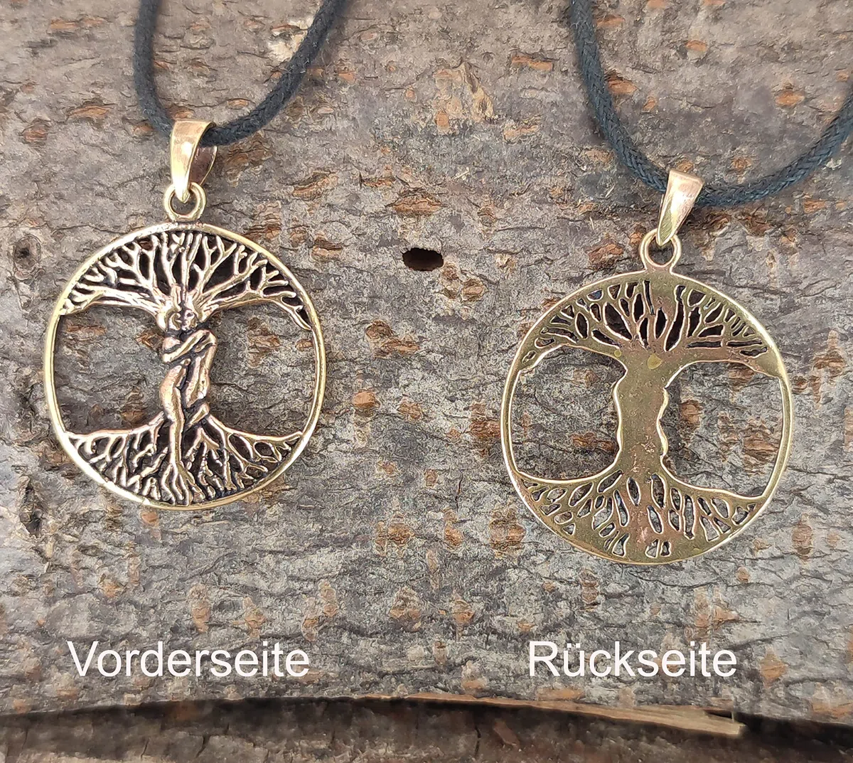 Kiss of Leather Pendentif arbre de vie en bronze, br. 176, Bronze