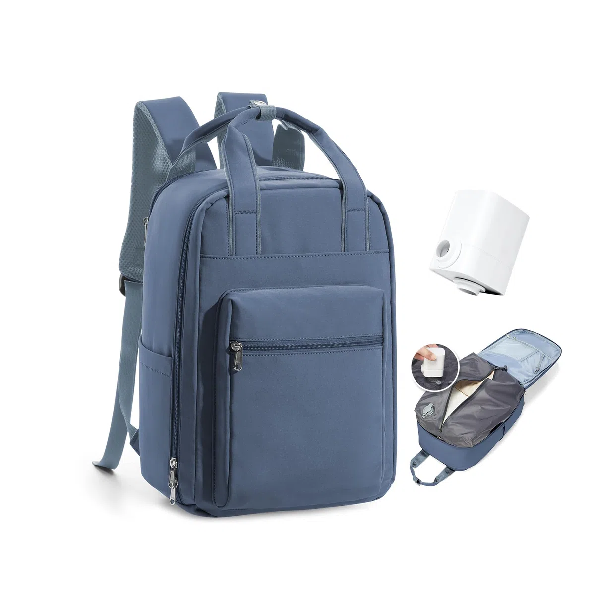 BJLFS Sac à dos sous vide avec pompe Ryanair Wizzair 40x30x20 Femme Sac Cabine Avion 40x30x20 sous vide Bagage Cabine 45x36x20 Easyjet Bagage à Main Sac pour Ordinateur Portable 14 Pouces
