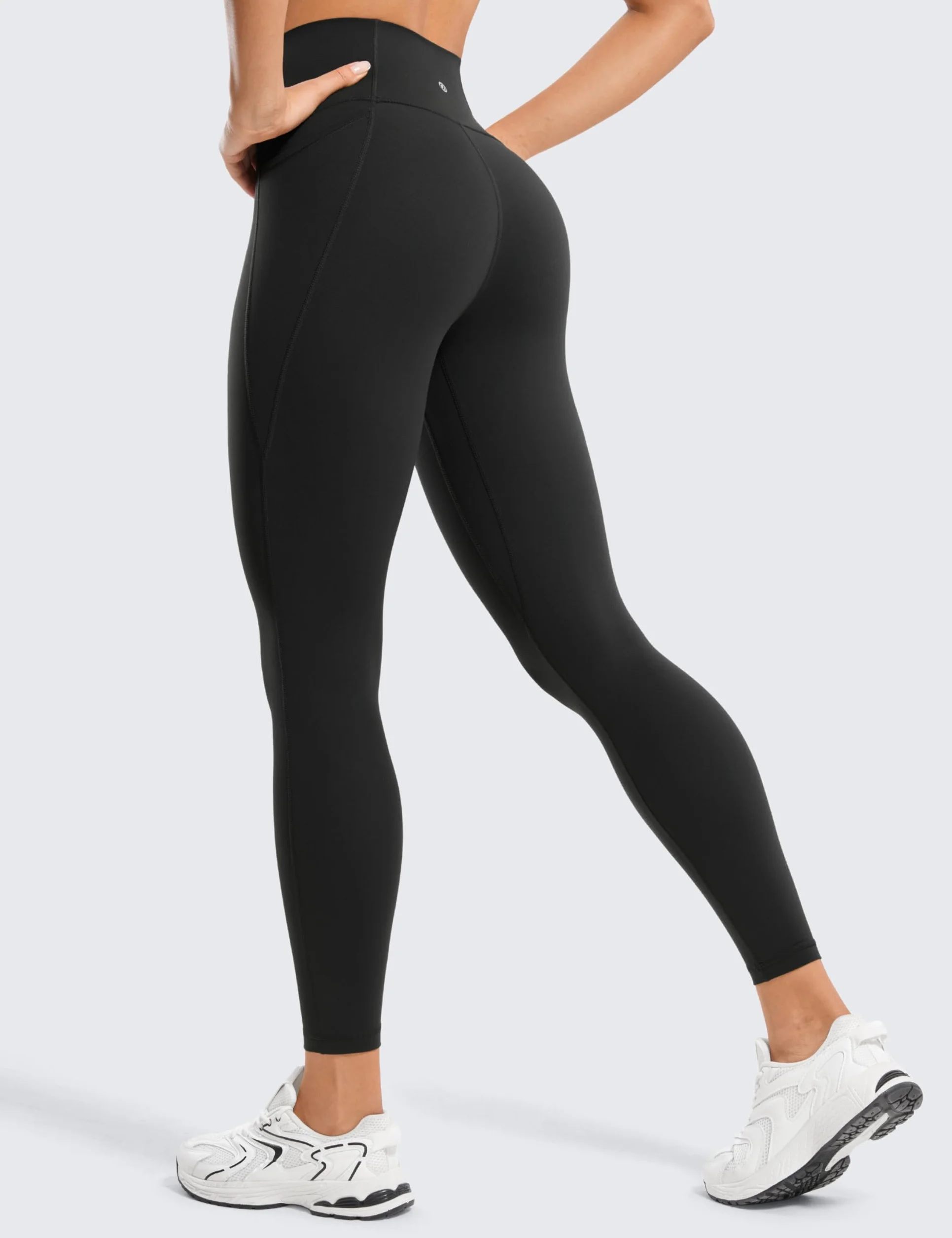 CRZ YOGA Femmes Butterluxe Leggings Taille Haute de Doux Entraînement Pantalon avec Poches - 64cm/71cm