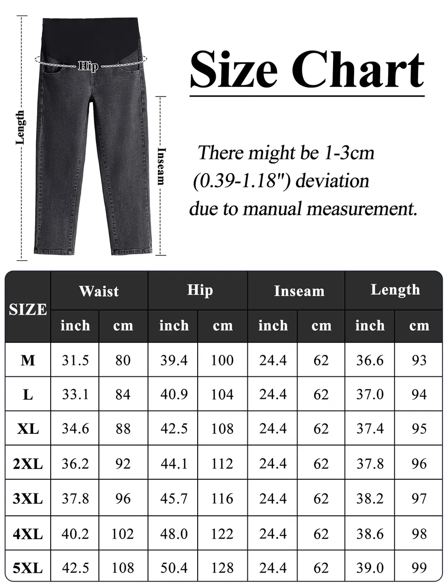 FEOYA Schwangerschaftsjeans Damen Umstandsjeans Umstandshosen Jeans mit weitem Bein Freizeitjeans Jeanshosen mit Taschen für Schwangere