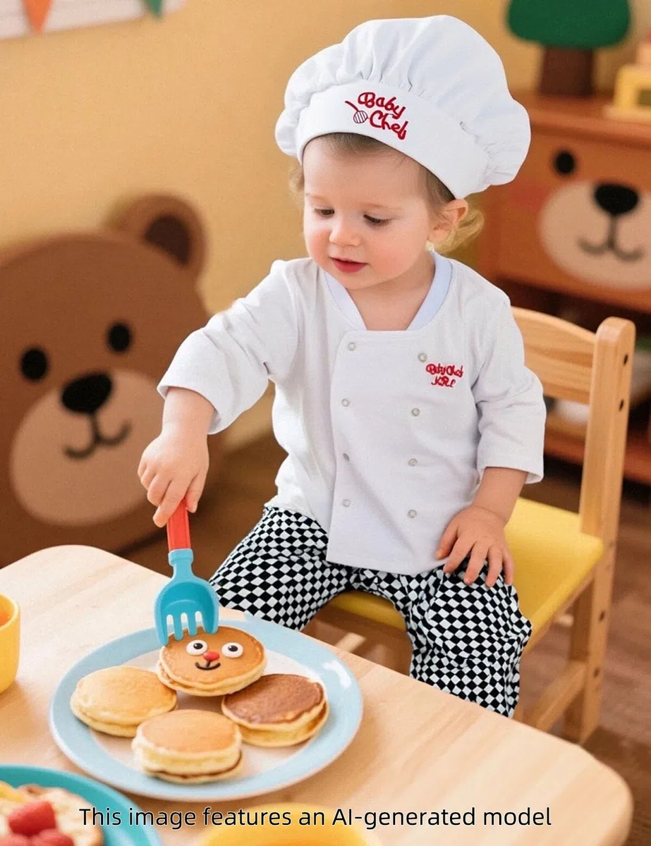MOMBEBE COSLAND Ensembles Chef Bébé Garçon Halloween Tenue 3 Pièces 6-12 Mois Blanc