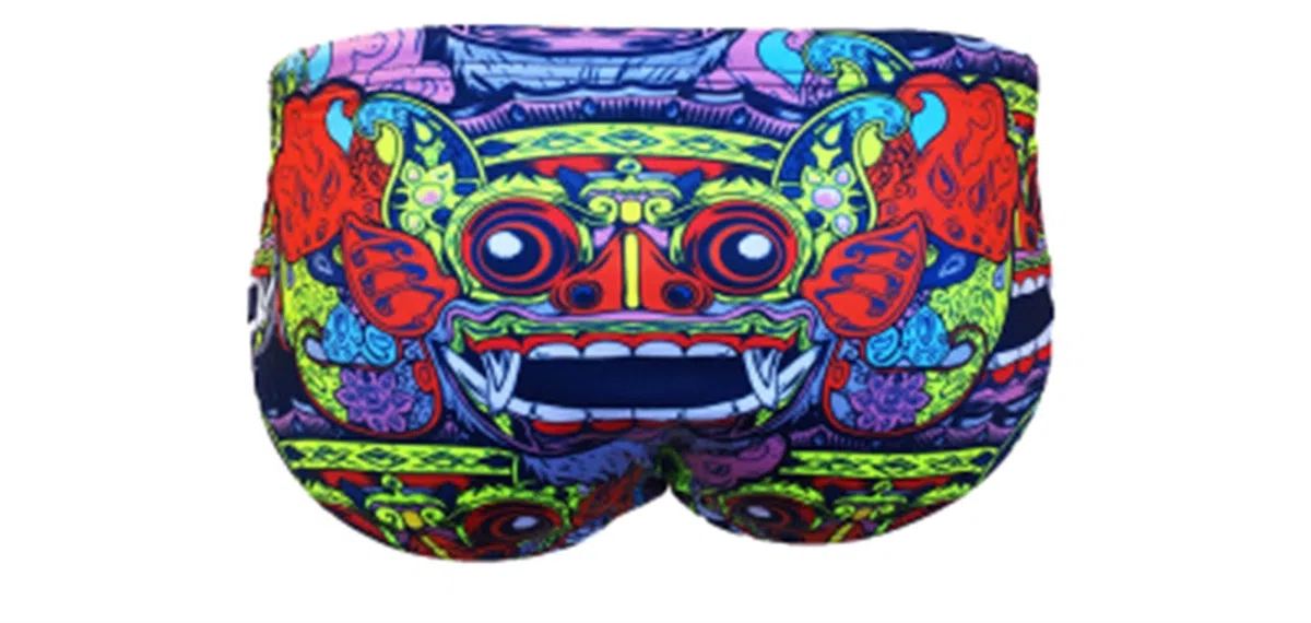 TurboTronic By Z-LINE Turbo - Maillot de Bain Waterpolo Bali Tribal Slip de Waterpolo Competicion Natation et Triathlon Motif d'ajustement Confortable - Bleu - XX-Large