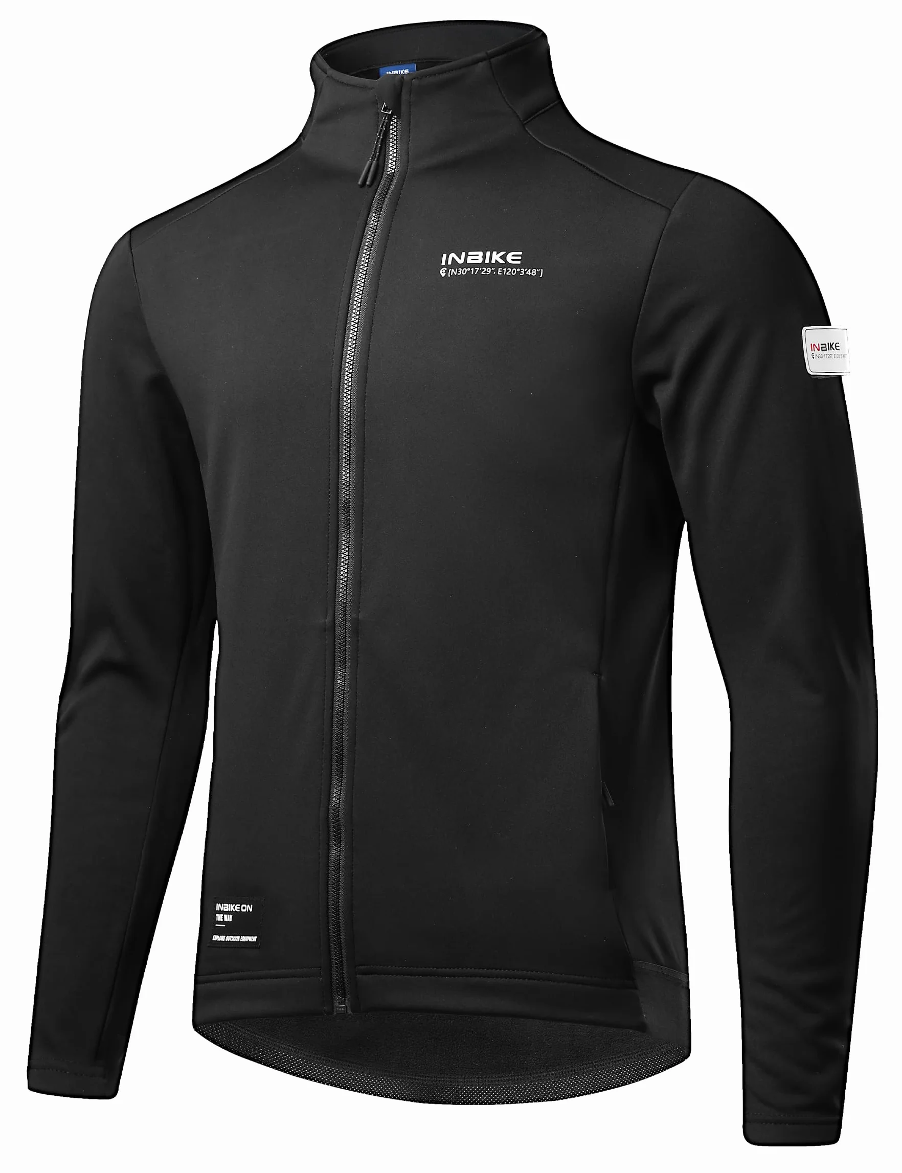 INBIKE Vestes Cyclisme Homme Hiver Veste VTT Thermique Coupe-Vent Maillot de vélo Haute Élasticité Softshell Vêtements d'hiver Manteaux de Sport LS023