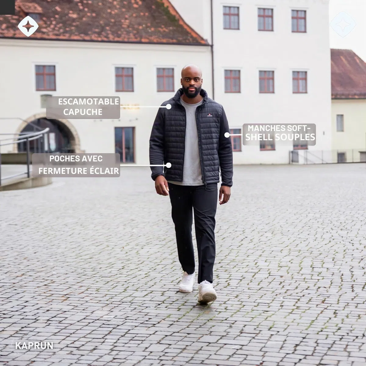 Höhenhorn Kaprun Veste hybride matelassée Softshell pour homme