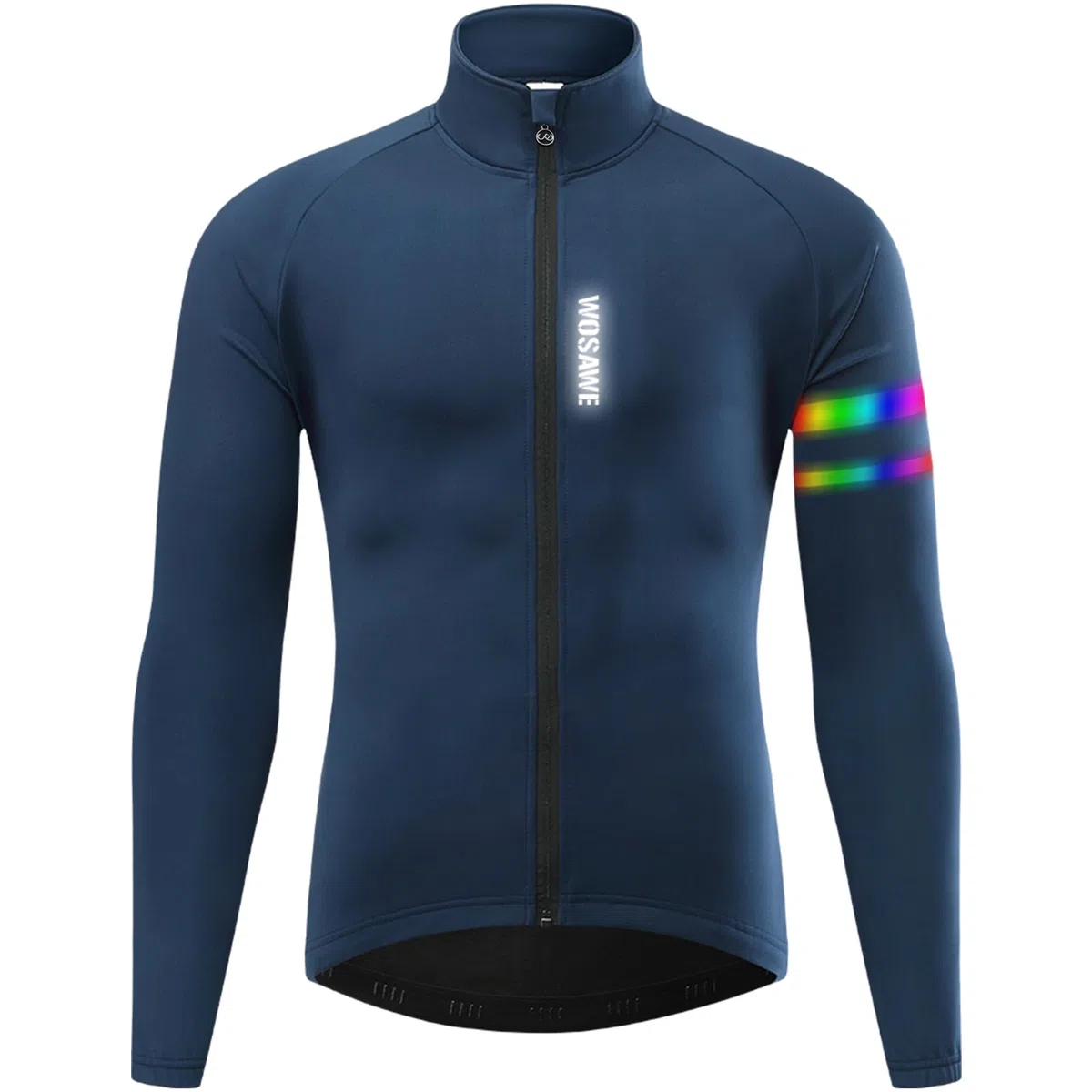 WOSAWE Veste de Cyclisme pour Homme Coupe-Vent Thermique Polaire Veste de Sport Hiver Réfléchissant Vélo VTT Manteau