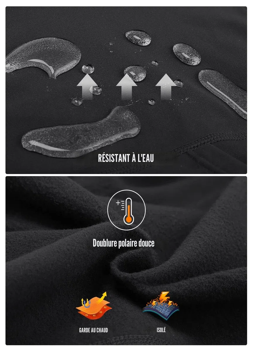 baleaf Legging Thermique doublé en Polaire pour Femme - Pantalon de Course à Pied avec Poches zippées