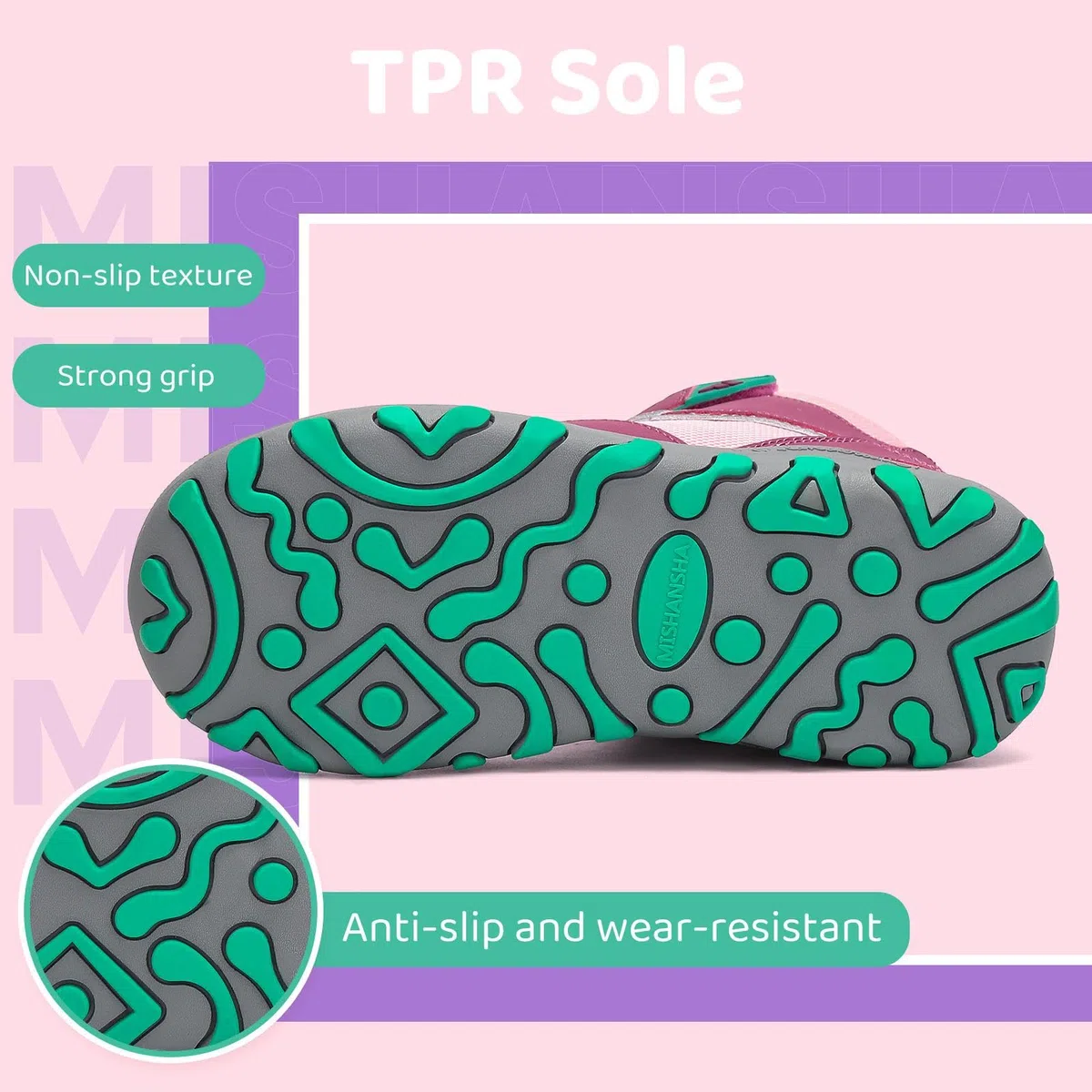 Mishansha Chaussures de Randonnée pour Garçons Antidérapant Trekking Léger Respirant Baskets Sneakers GR.24-38 EU