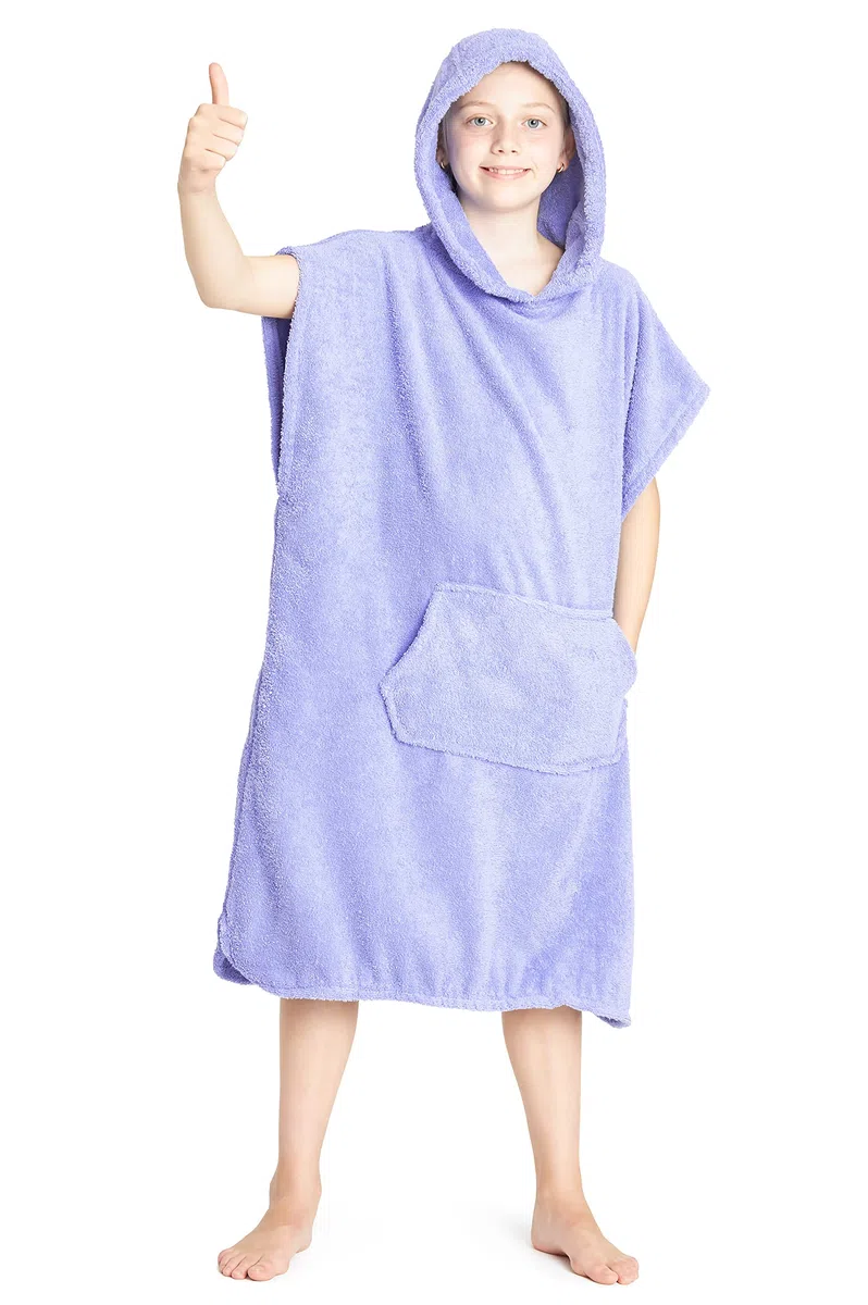 CityComfort Peignoir Enfant Garçon, Poncho de Bain en Coton, Poncho Éponge Enfant Capuche Taille