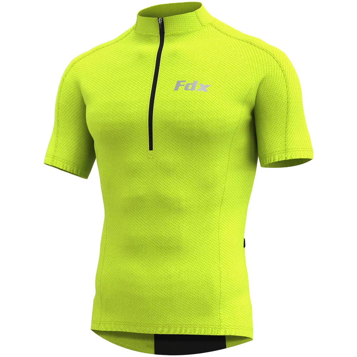 FDX Maillot de Cyclisme pour Homme, Demi-Zip, Respirant, à Manches Courtes et 4 Poches, idéal pour Le VTT, la Course, la Course à Pied et Les activités de Plein air