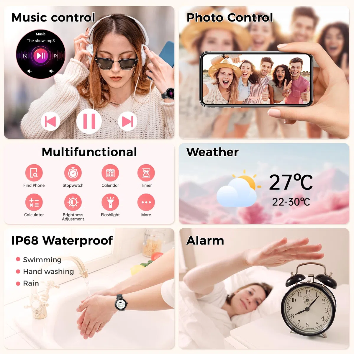 Montre Connectée Femme avec Appel Bluetooth,2025 Neu AMOLED Ultra-fin 1.19" Smartwatch Santé Au Féminin/Cycle Menstruel/SpO2/Suivi du Sommeil/110+ Modes Sportif Podometre,IP68 Étanche pour Android iOS