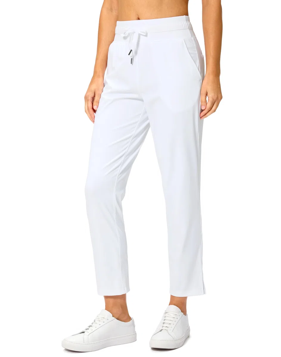 Soothfeel Pantalon de survêtement extensible 7/8 pour femme, taille haute, avec 4 poches, pour voyage, athlétisme, travail, golf