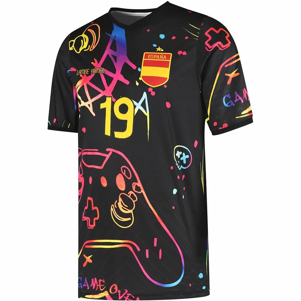 Maillot Lamine Yamal - Maillot de Foot d'Espagne - Tenue de Football - Enfants et Adultes - Ensemble Foot