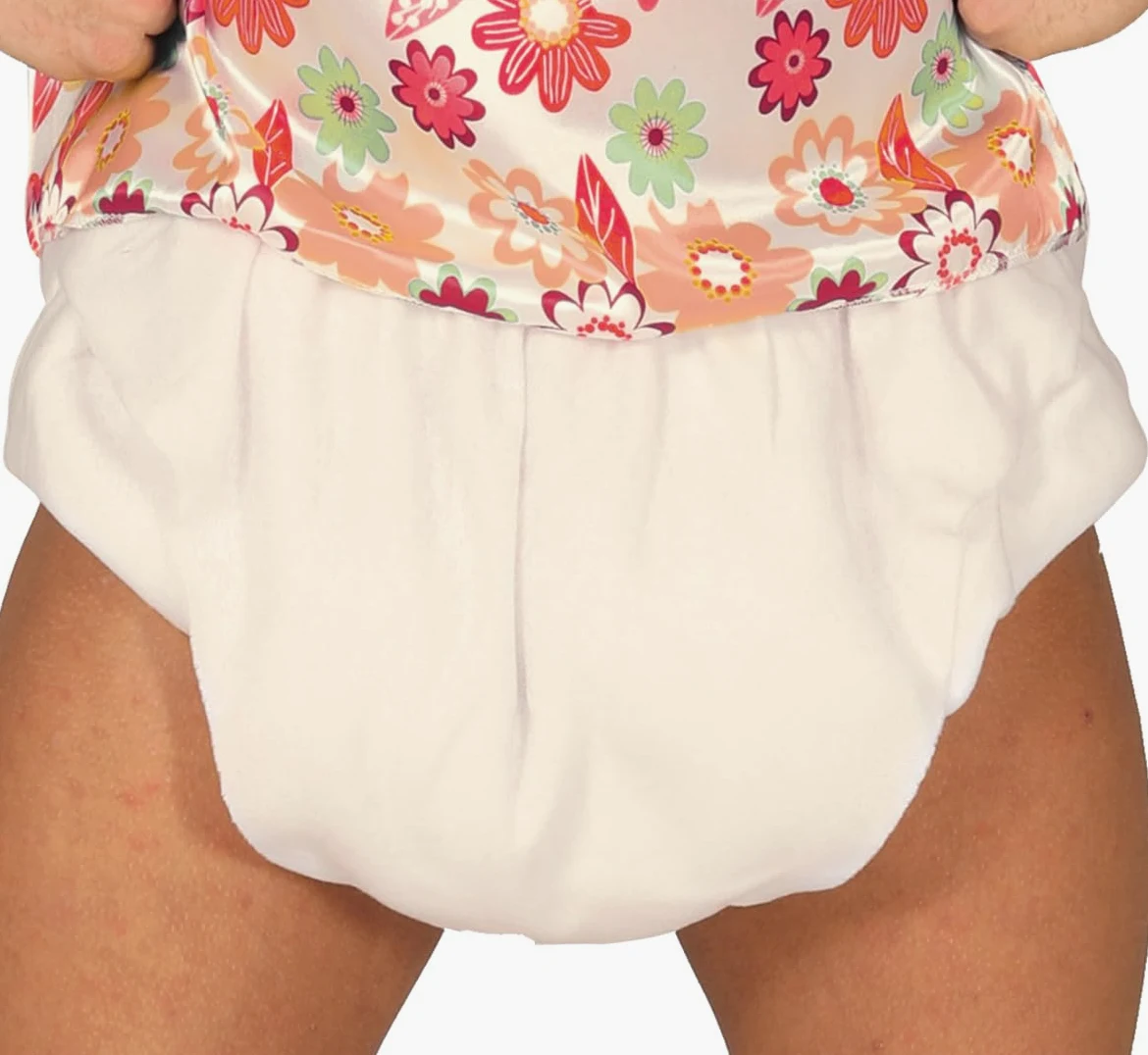 FIESTAS GUIRCA | Costume de Bebé Adulte - Bavoir, T-shirt, Coiffe et Couche - Enterrement de Vie de Garçon, Fêtes Déguisées et Célébrations - Idéal pour Homme Adulte - Blanc et Multicolore