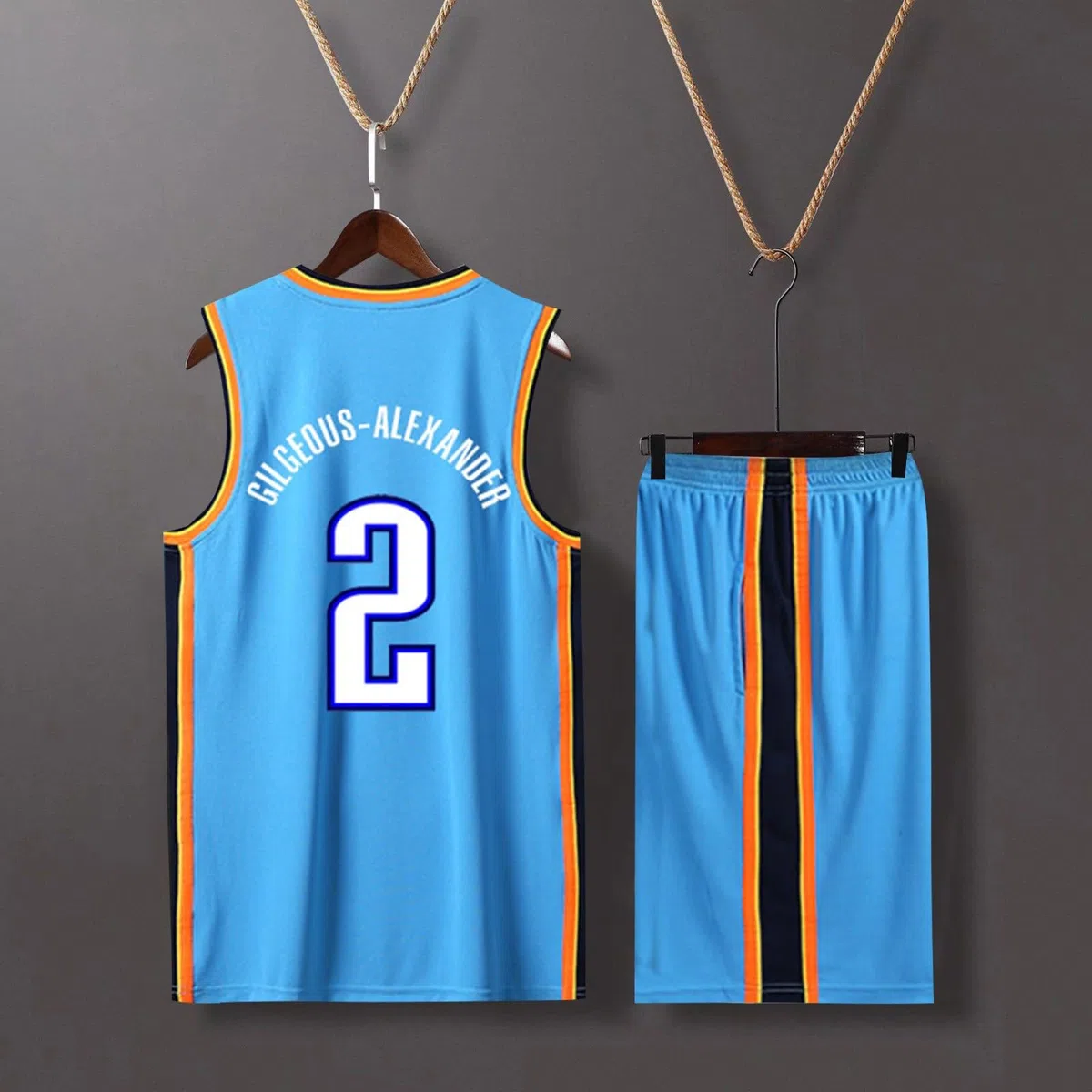 2 Pièces Ensemble Maillot + Shorts Basket Tenue de Sport