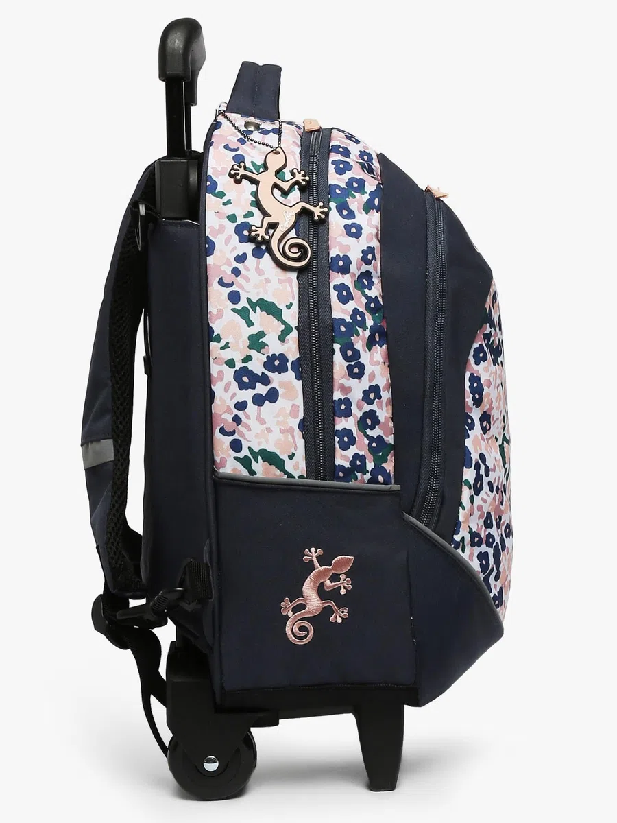 Cameleon Sac à dos scolaire à roulettes Bleu enfant Ligne Actual Intérieur 2 compartiments. Idéal pour l'école primaire : Du CP au CE2. Pour fille et garçon