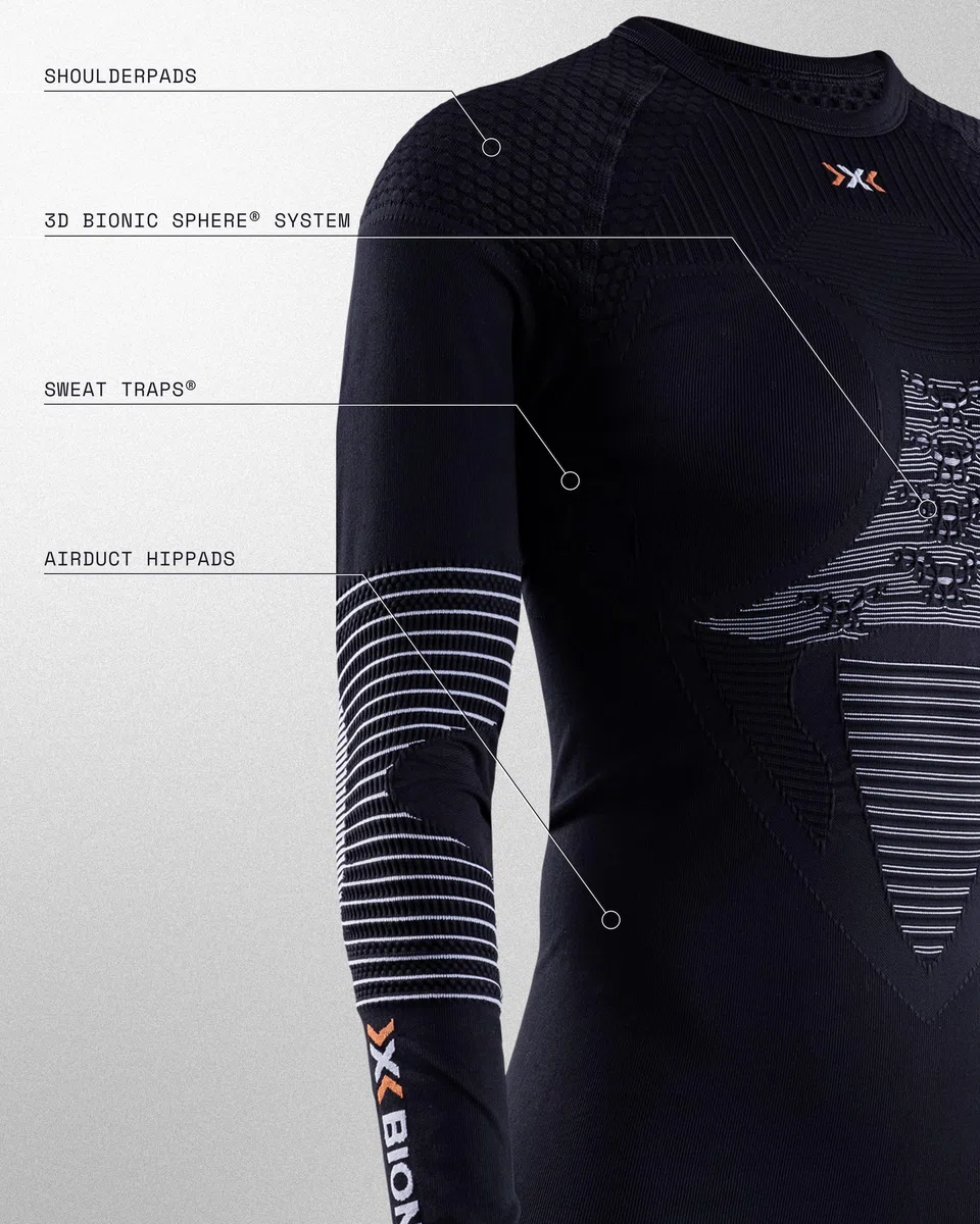 X-Bionic Energizer 4.0 Shirt Round Neck Long Sleeves Women Maillot de Compression Femme (Lot de 1)