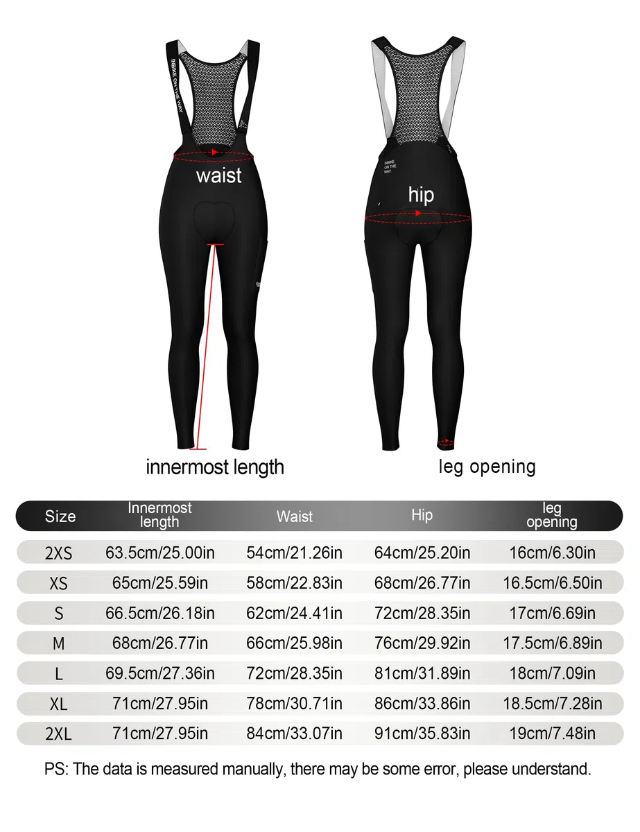 INBIKE Cuissard Velo Femme Long Hiver Femme Rembourré 3D Polaire Fleece avec Poche sur côtés Pantalon de Haut Taille