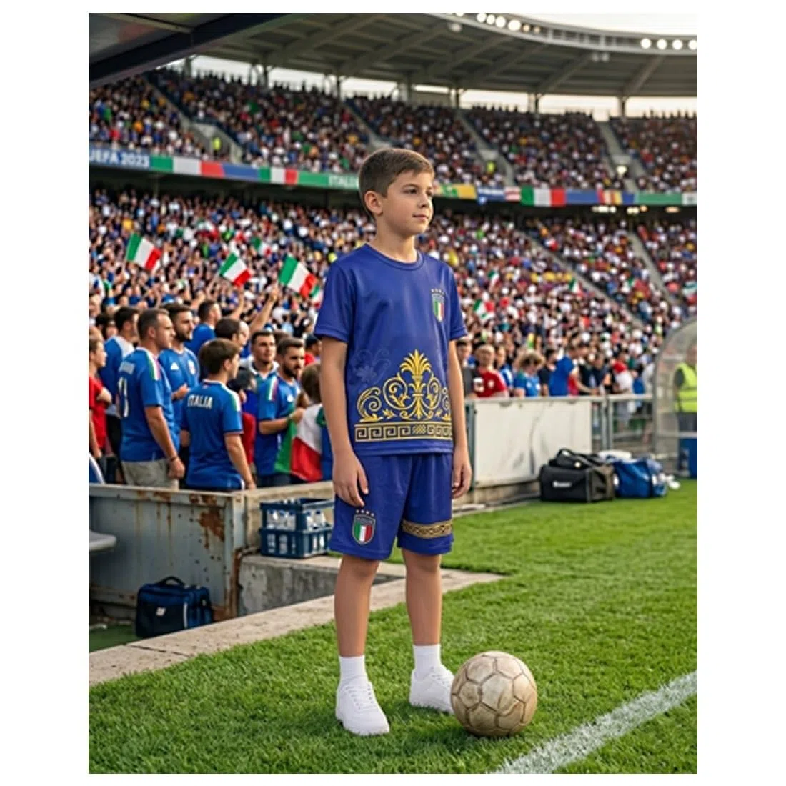 T-shirt et short de sport pour garçons et filles de 4 à 14 ans - Short d'été pour le sport et le football - Cadeau idéal pour l'école