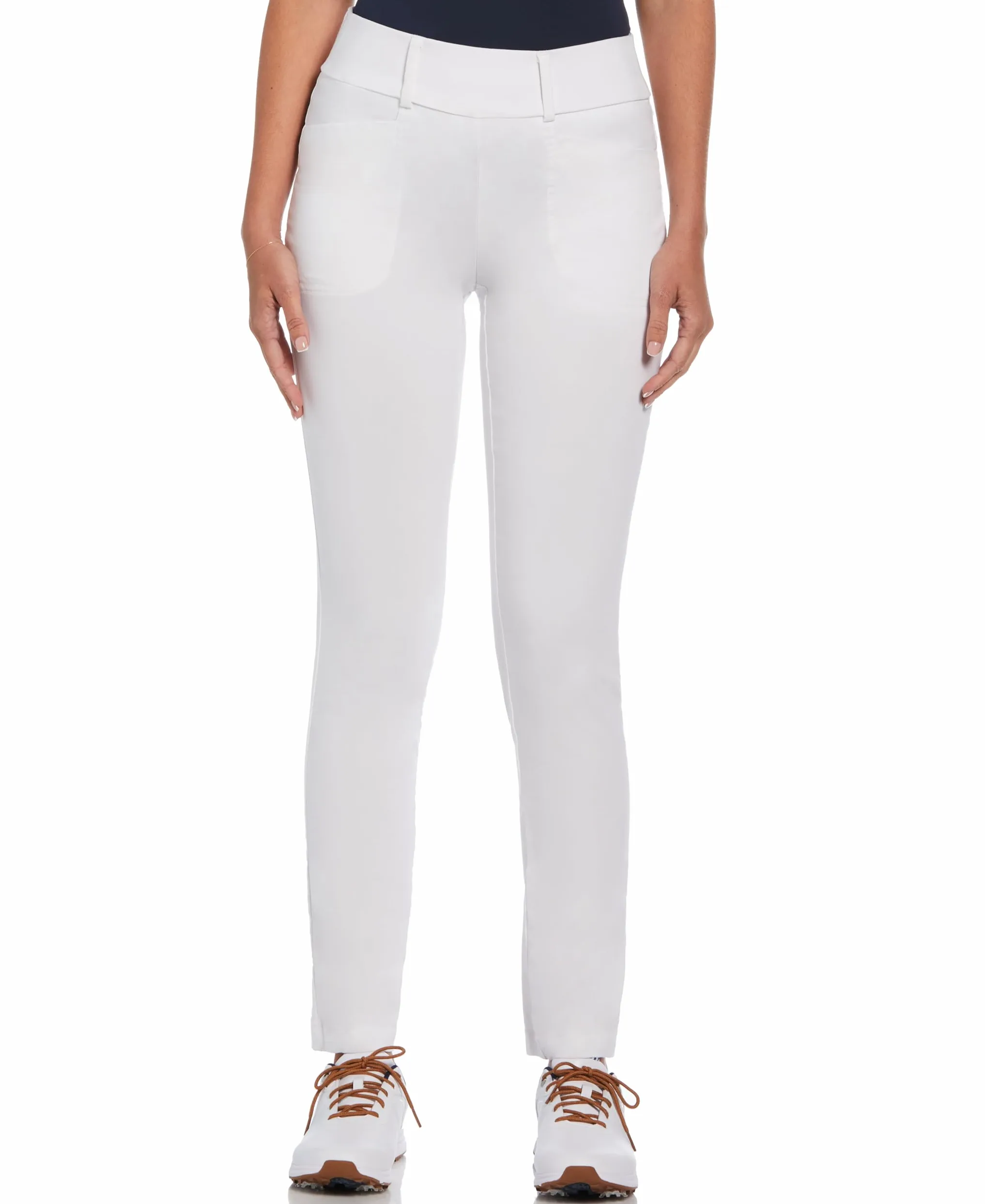 Callaway Women's Truesculpt Pull-on Tech Golf Pant, Brilliant White, SmallW x 29L