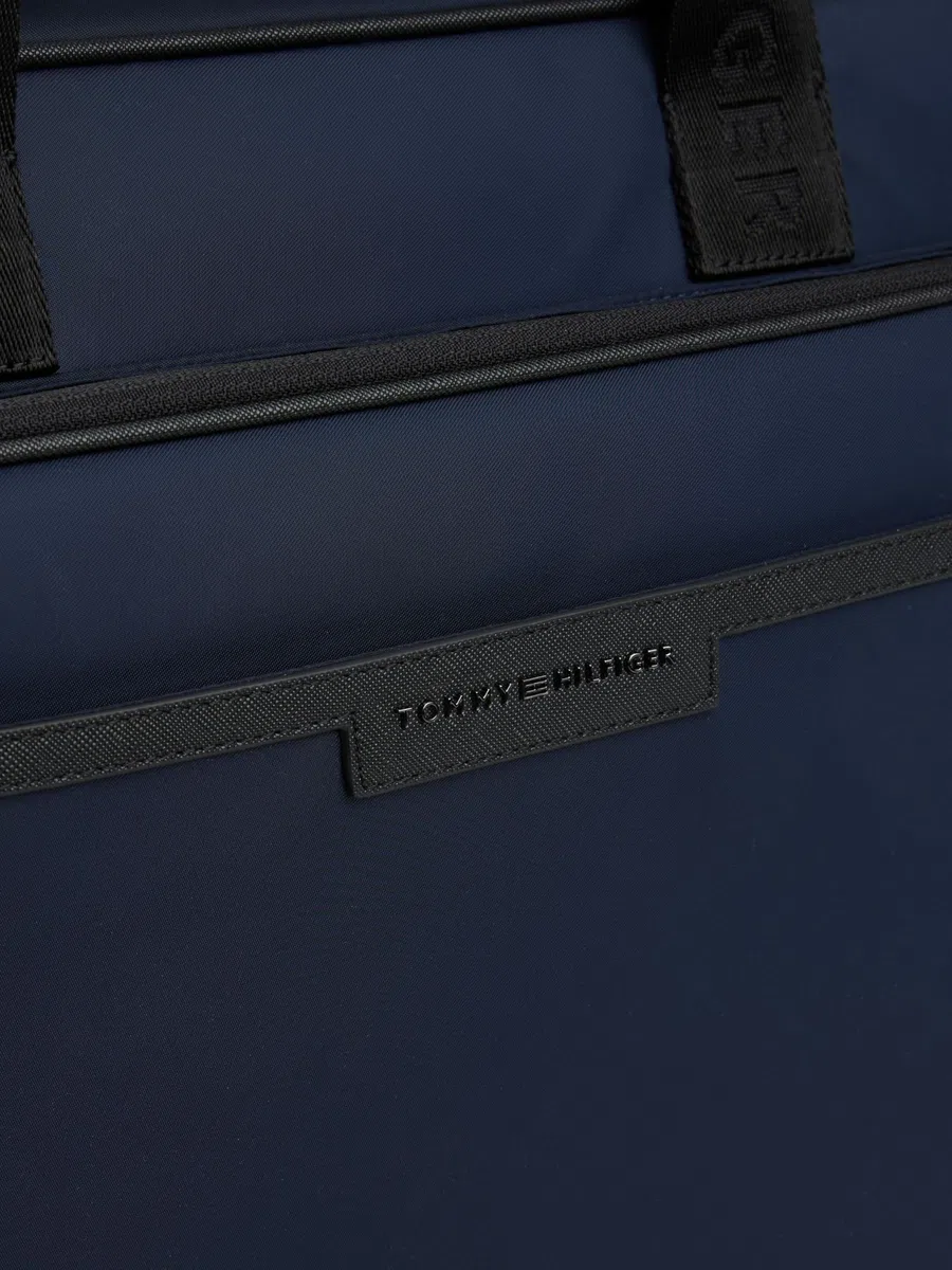 Tommy Hilfiger Sac pour Ordinateur Portable Homme Repreve avec Passant pour Poignée de Valise