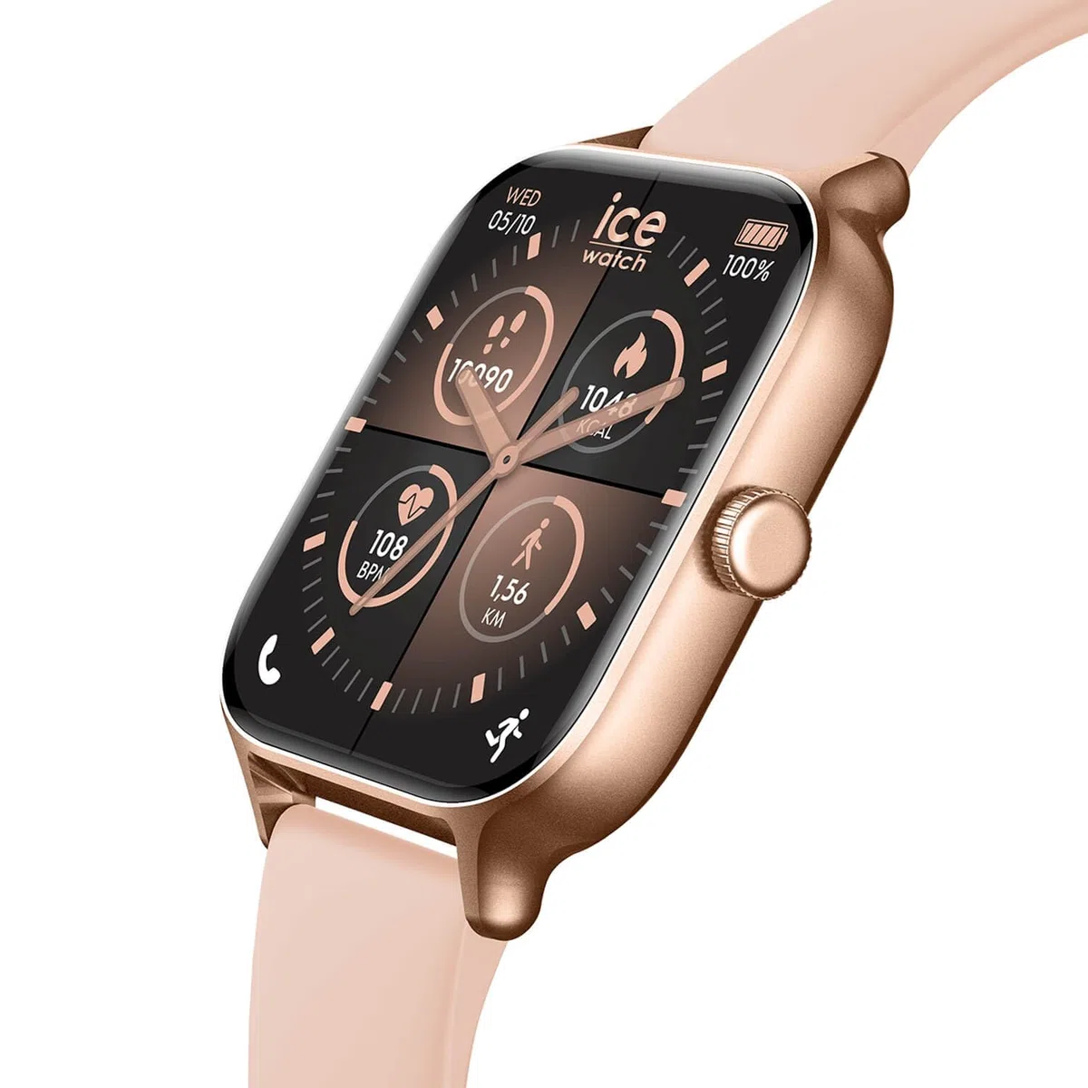 ICE-WATCH - Ice fit RT 3.0 Rose-Gold Nude - Montre connectée de Sport Rose-Gold pour Femme avec Bracelet en Silicone - 025278 (1,75 Pouces)