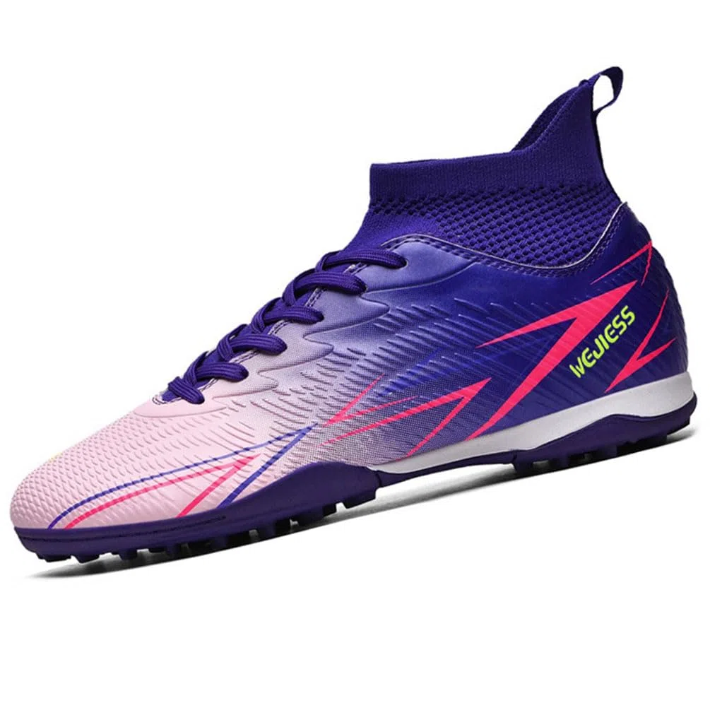 Chaussures de Foot TF, Hommes, Design Chaussette Haute Tricot, Léger Respirant, Couleurs Stylées, Adhérence Supérieure, Entraînement Match Football Indoor/Outdoor