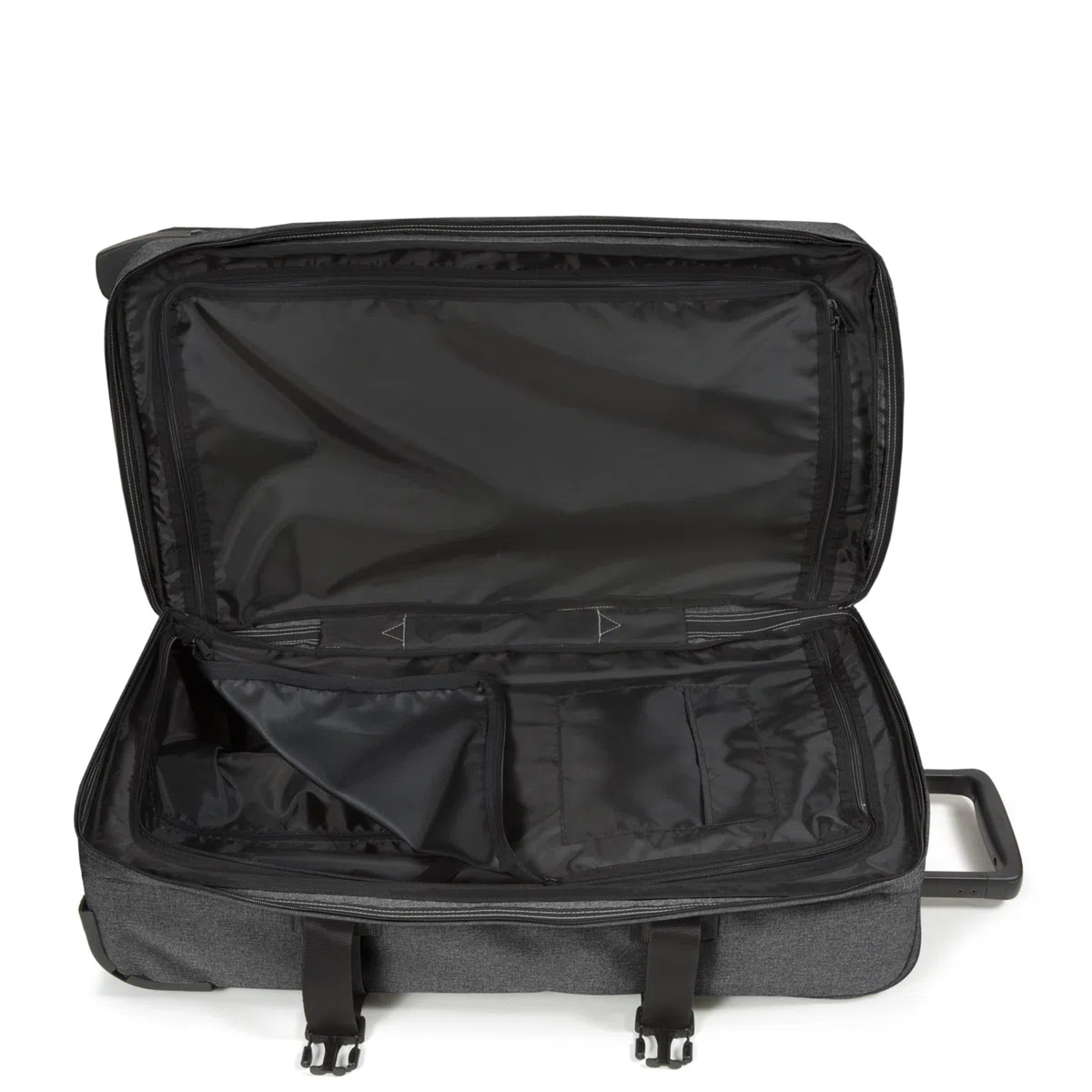 Eastpak Tranverz M Valise Moyenne 78L (67 x 35,5 x 30 cm), bagage à roulettes, valise légère et résistante avec double compartiment, poignée télescopique & serrure TSA - BLACK DENIM